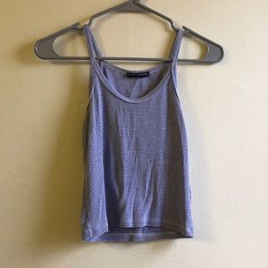 Blue and white striped Brandy Melville tank top